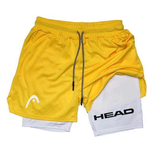 Anime Berserk Head Running Shorts Men Fitness Gym Training 2 in 1