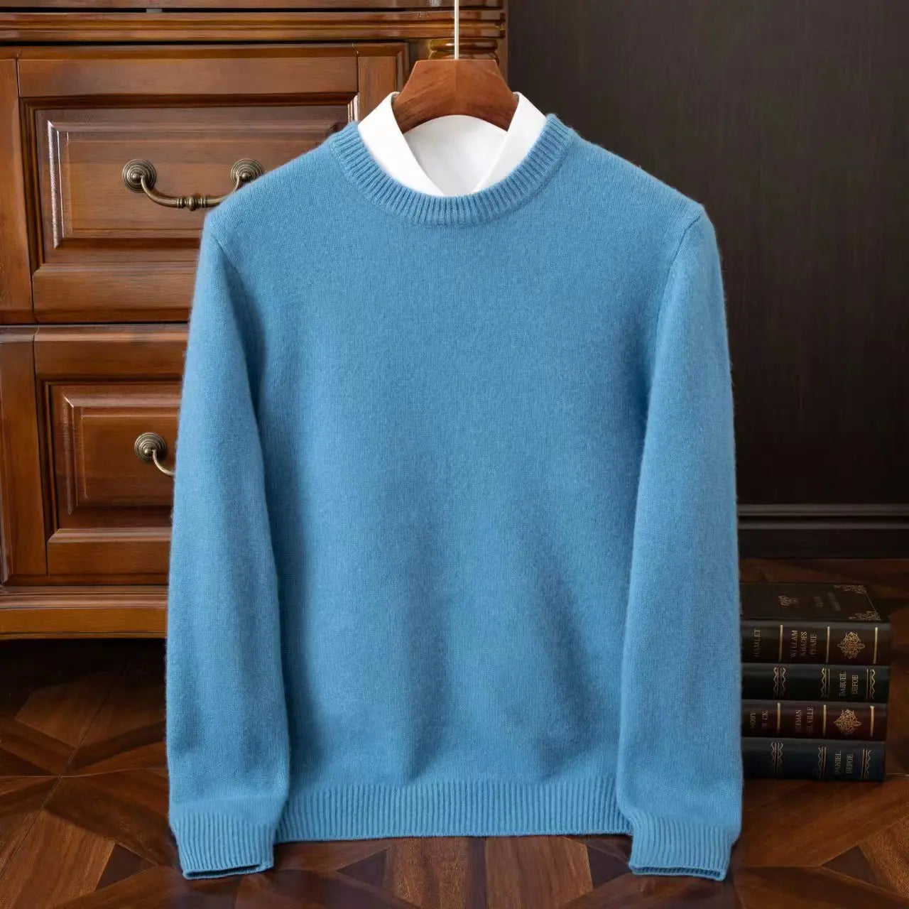 2025 Cashmere Sweater O-neck Pullovers Men's Loose Oversized M-3XL