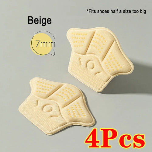 4Pcs Heel Stickers Heel Protectors Sneaker Shrinking Size Insoles