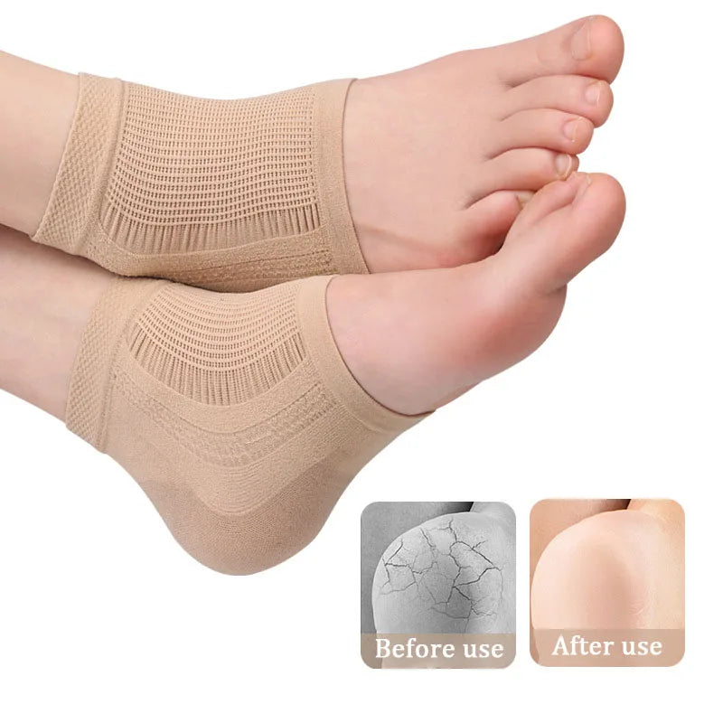 Mesh Gel Silicone Heel Socks Foot Cover Moisturizing Anti-wear