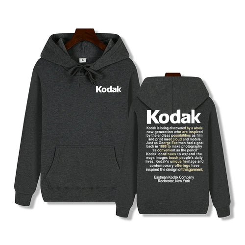 Kodak Brand New Retro Trend Y2K Print Fashion Men‘s Sportswear Autumn