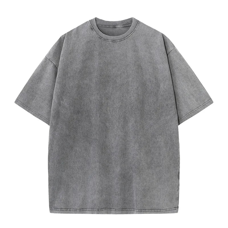 Custom Your LOGO Hip Hop Streetwear Men 100% Cotton T-shirts Oversized