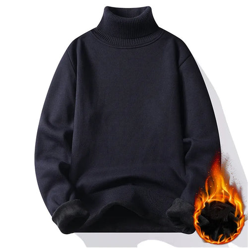 Autumn Winter Men's Turtleneck Sweater Men's Knitting Pullovers