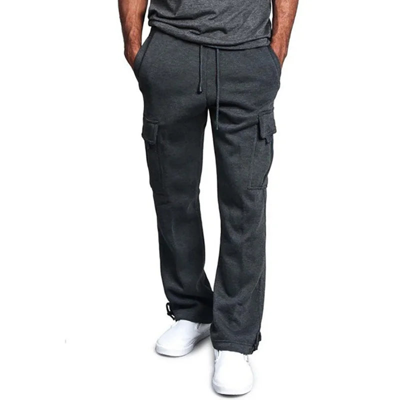 Men's  Cargo Pants Loose Drawstring Sweatpants with Pockets Sports
