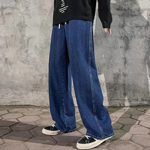 2024 New Streetwear Loose Jeans Men Korean Style Fashion Loose