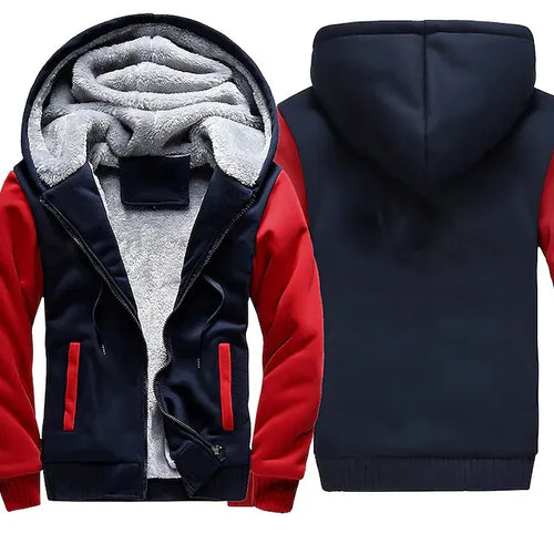 Men's Jacket Winter Camouflage Fleece Thicken Hooded Jackets Male Long