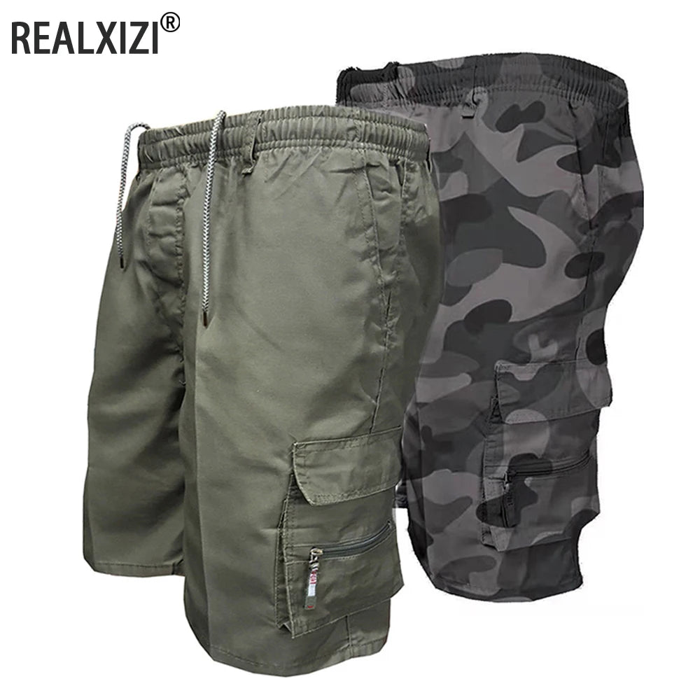Men Military Tactical Shorts Summer Loose Casual Cargo Shorts Multi