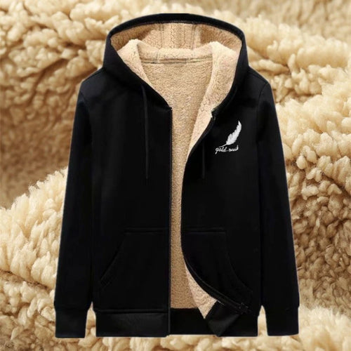 2025 Winter Windproof Hoodie - Men's Sherpa Lined Sweatshirt Thermal