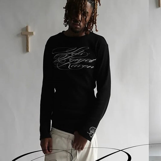 American Dark Retro Y2K Printed Long Sleeved T-Shirt High Street