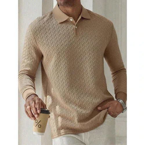 Men Long Sleeve Polo Shirt High Quality Male Clothing Office Polos