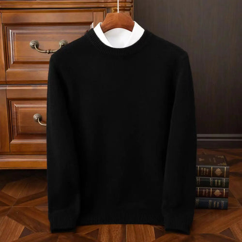 2025 Cashmere Sweater O-neck Pullovers Men's Loose Oversized M-3XL