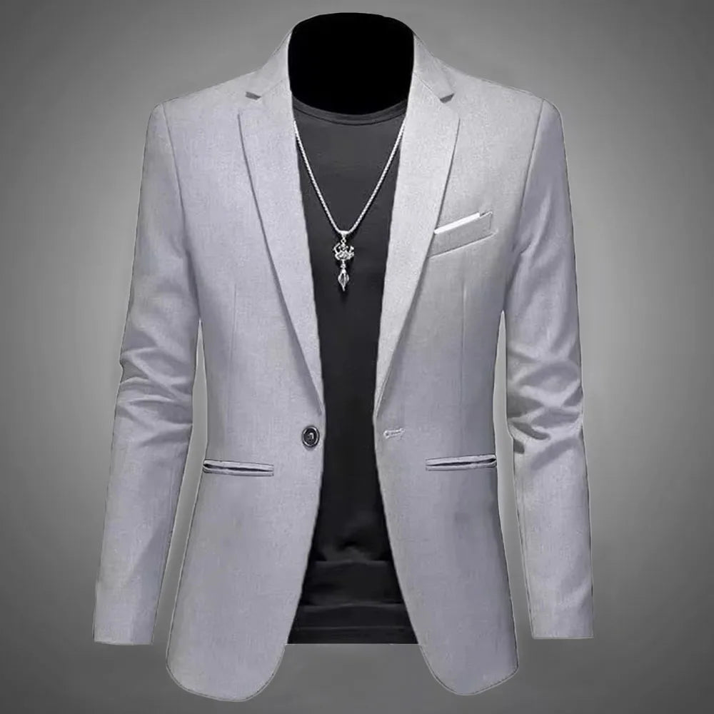 Men's Trendy Leisure Boutique Suit Jacket  Autumn Casual Business Slim