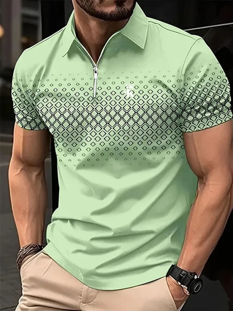 Business Men's Golf Polo Short Sleeve Polo Shirt Outdoor Casual Daily
