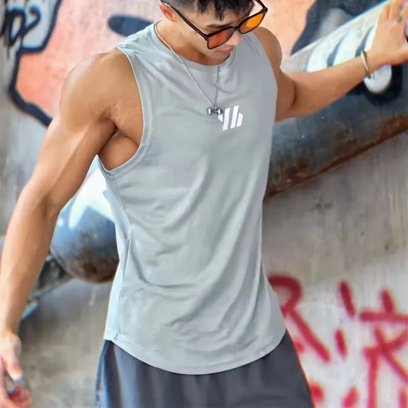 2025 newest Summer Gym Vest High Quality mesh Shirt Sleeveless