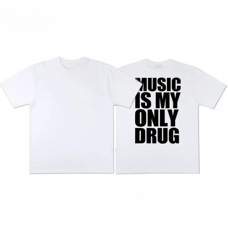 Alphabet Musicis My Only Drug Fun English Short-sleeved T-shirt Summer
