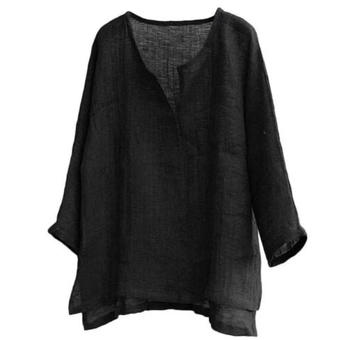 New Men's Summer Spring Long Sleeve Loose Shirt Solid Color Casual