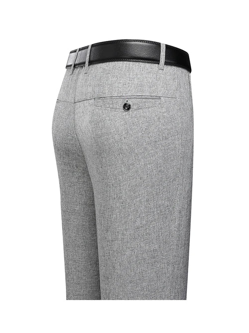Mens Trousers Business Casual Pants Summer Autumn Dress Straight Pants