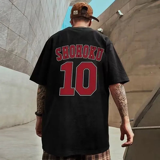 8XL Men Oversize Fashion Loose American Basketball Number ten Print