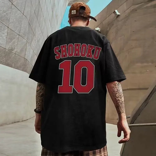 8XL Men Oversize Fashion Loose American Basketball Number ten Print
