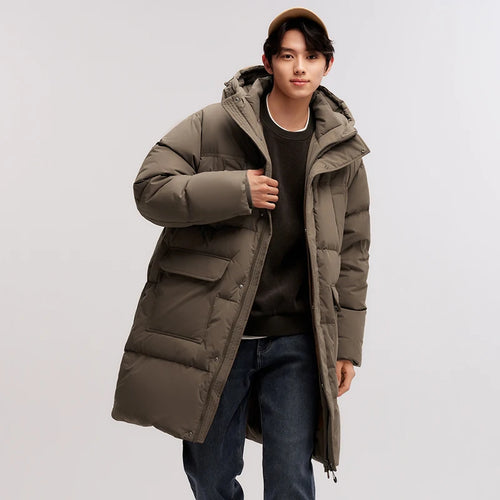 Semir Down Jacket Men 2024 New Waterproof Thick Outerwear Long Length