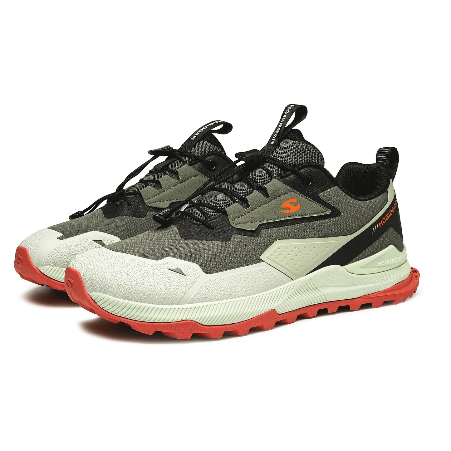HOBIBEAR Hiking Walking Shoes for Men Women Elastic Band Non Slip