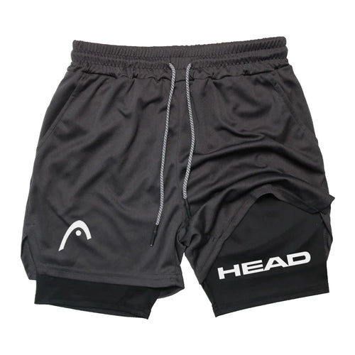 Anime Berserk Head Running Shorts Men Fitness Gym Training 2 in 1