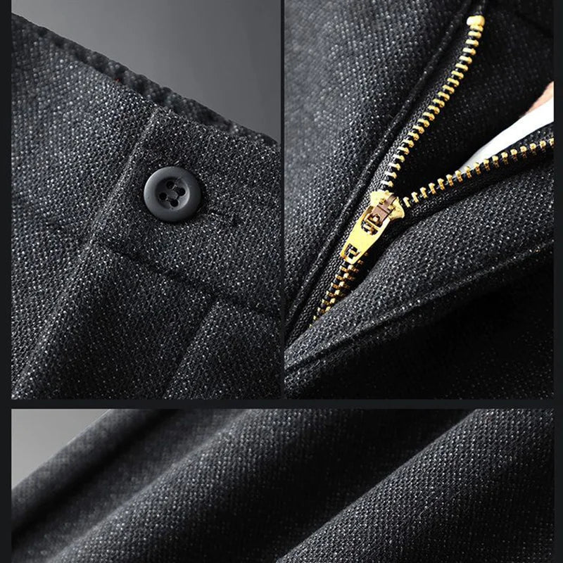 Men's Straight Leg Long Daily Pants Casual Straight Slim Fit Narrow