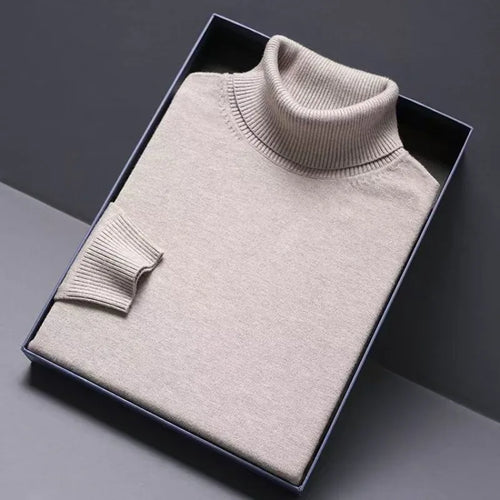 Animal Game Turtleneck Knitwear Luxury Men's Sweater Long Fit Pullover