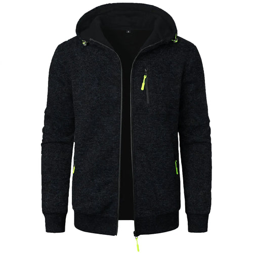 New Men's Sports Fitness Casual Sweatshirt Cardigan Hooded Jackets