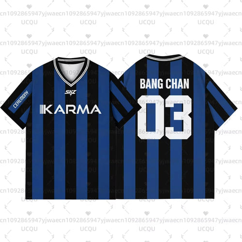 Kpop Stay Karma Album Fans TShirt Felix Bangchan Hyunjin Streetwear
