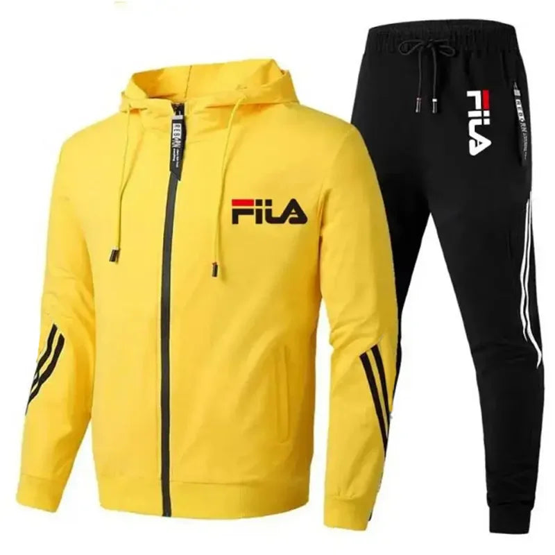 2026 Men's spring and Fall outdoor zipper jacket + sweatpants jogging
