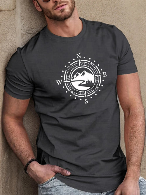 Men's summer 100 cotton fashionable casual loose plus size Compass