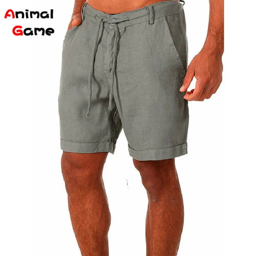 Summer Fashion Mens Linen Shorts Men Cotton Beach Short  New Wild