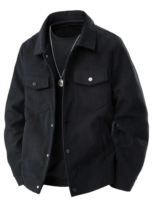 The 2025 new autumn corduroy jacket for men with a lapel, a trendy