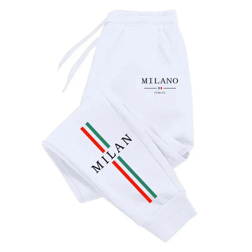 2025 Hot Sale Milan City Printed Jogger Pants Men Women Autumn Winter