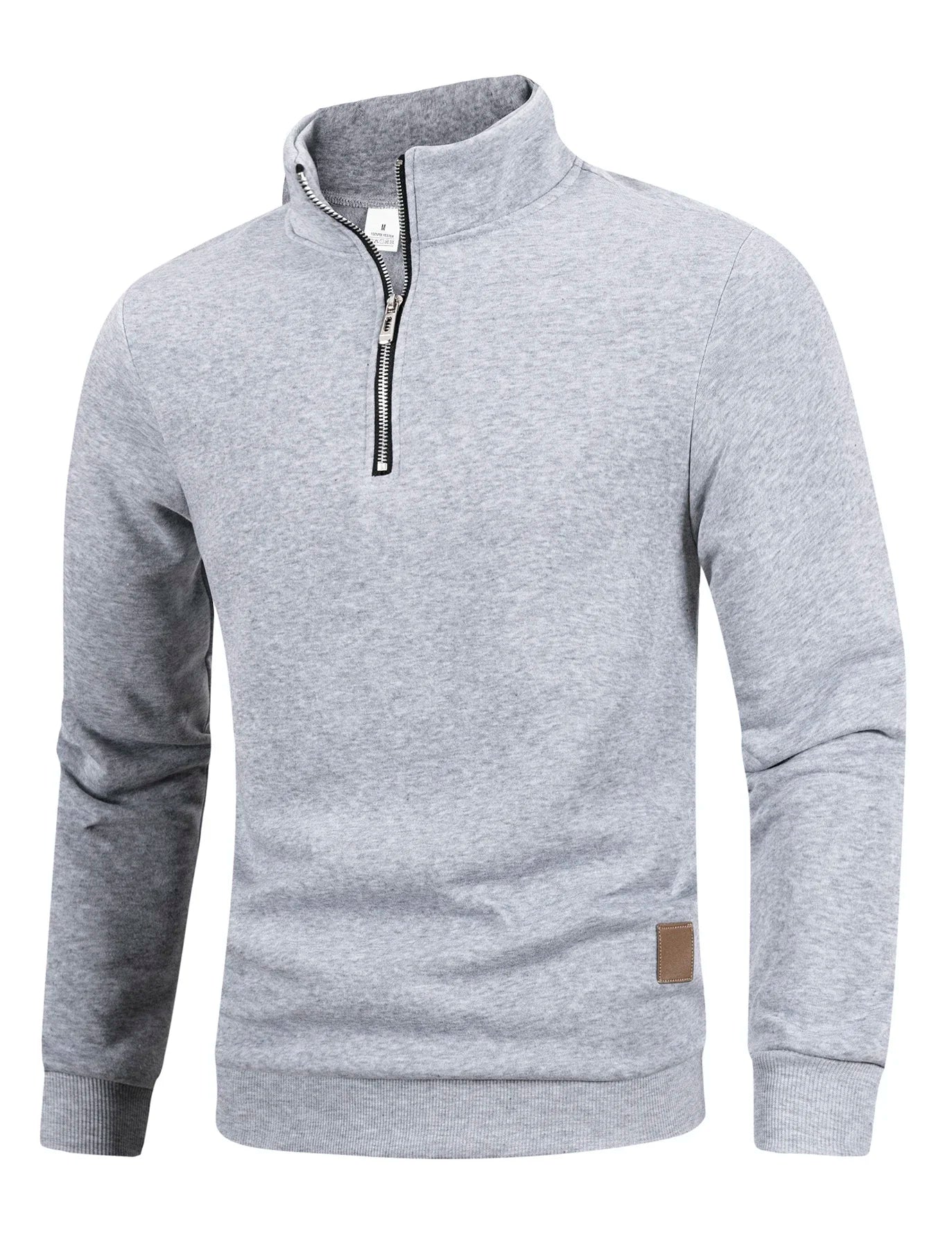 Autumn Men's Zipper Pullover Turtlenecks Warm Sweaters Solid Color