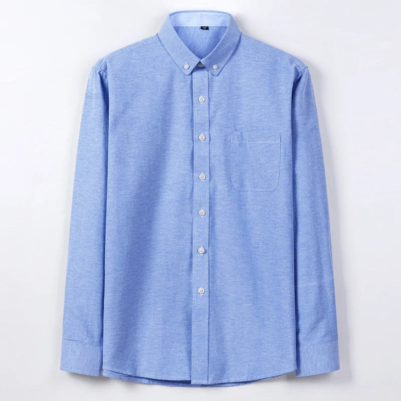 Men's long sleeve shirt Oxford woven casual non-ironing spring summer