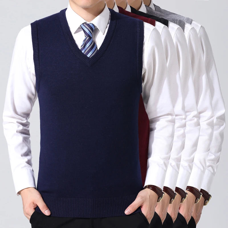Men's Casual Sweater Vest Warm Comfortable Autumn Winter Fashion