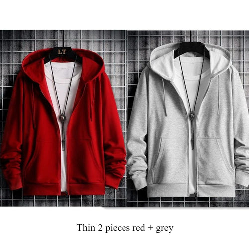 2025 Winter Windproof Hoodie - Men's Sherpa Lined Sweatshirt Thermal