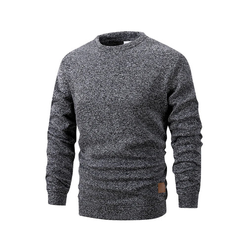 Men's Warm Crew Neck Sweatshirt Fleece Lined Thermal Pullover Autumn