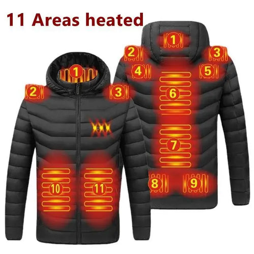 Men Heated Jacket USB Winter Outdoor Electric Heating male bobojaco