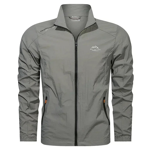UPF100+ Men Summer Windbreaker Zip Pockets Uv Sun Protection Jackets