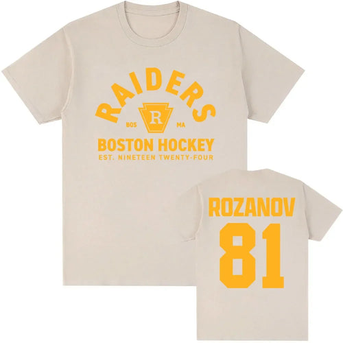 2026 New Rozanov 81 Boston Raiders 100%cotton men's shirt Graphics