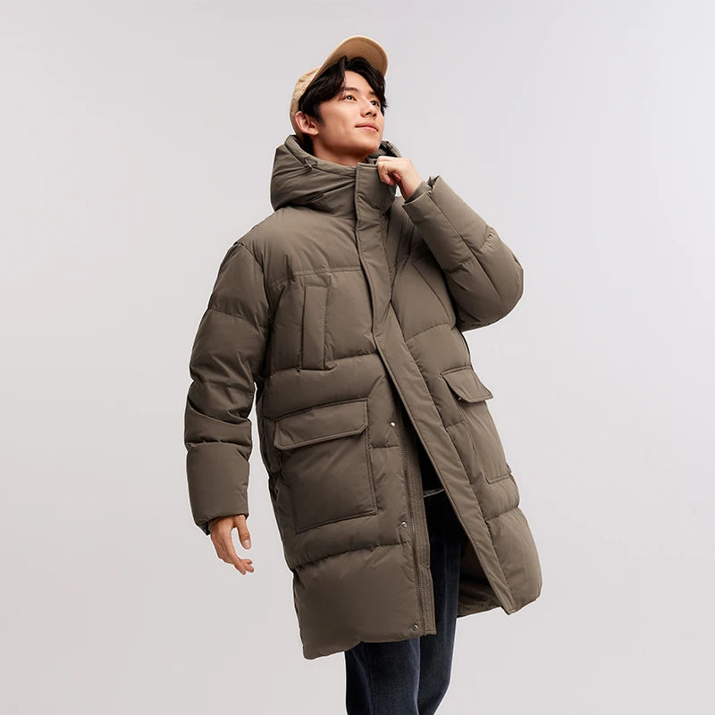 Semir Down Jacket Men 2024 New Waterproof Thick Outerwear Long Length