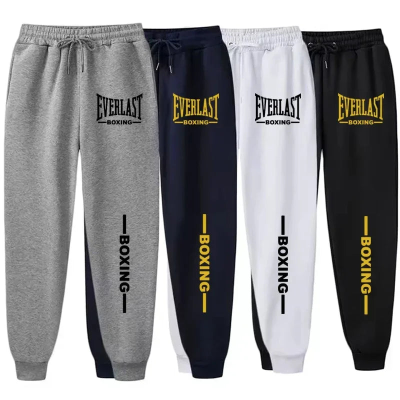 2025 Autumn Winter EVERLAST Printed Running Pants Men Women Outdoor