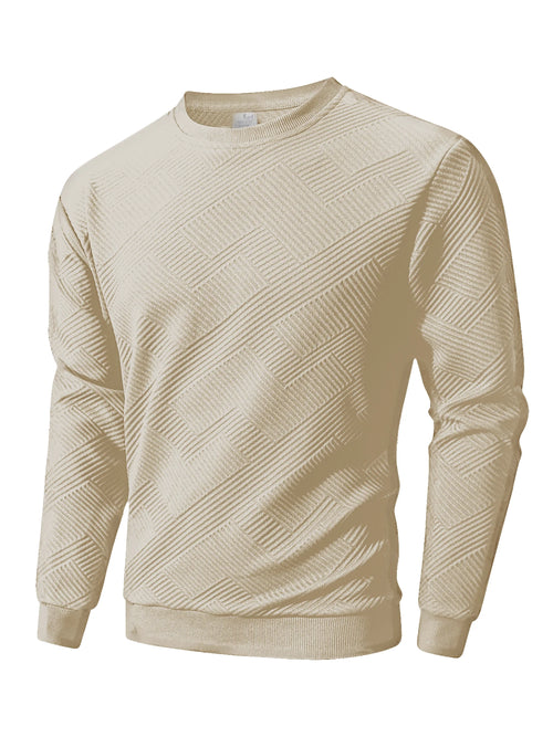 Men's Crew Neck Sweatshirts Spring Autumn Warm Basic Outdoor Pullover