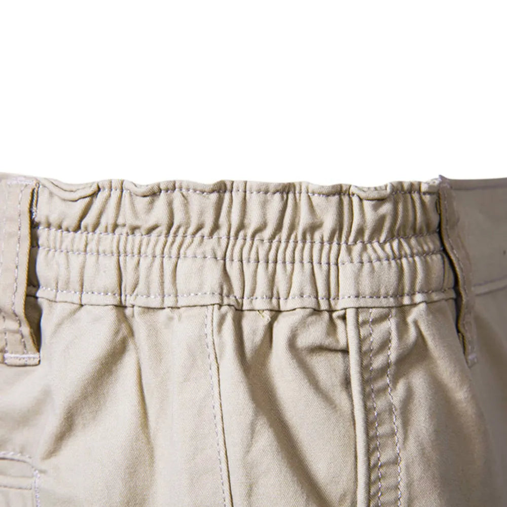 2021 New Summer 100% Cotton Solid Shorts Men High Quality Casual