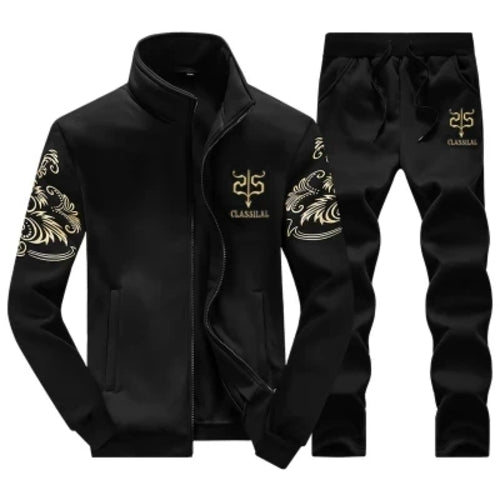 Wolf Czuadlte2024New Winter Men's Sports Set Casual Pants Hooded