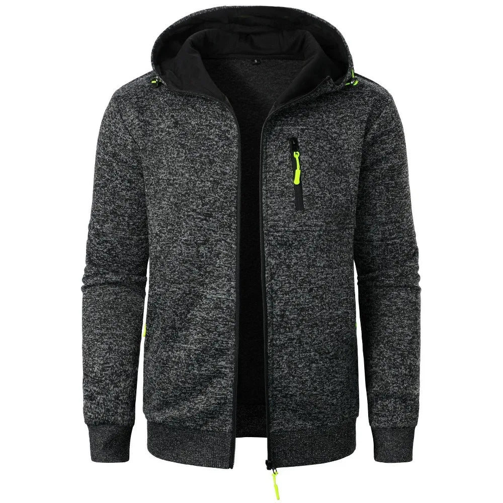 New Men's Sports Fitness Casual Sweatshirt Cardigan Hooded Jackets