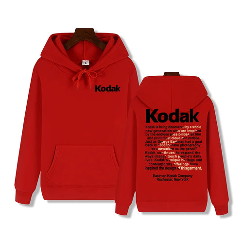 Kodak Brand New Retro Trend Y2K Print Fashion Men‘s Sportswear Autumn